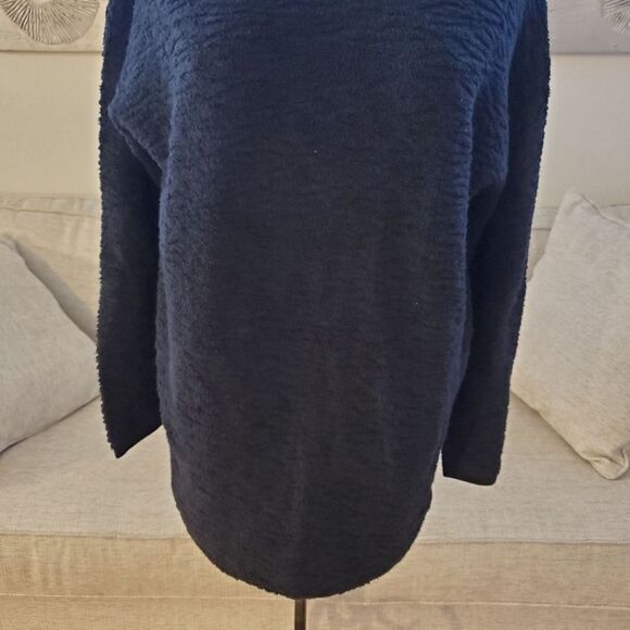 Eileen Fisher Textured Cowl-Neck Sweater in Black - Picture 5 of 13